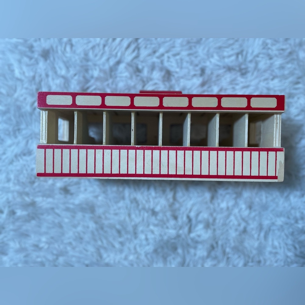 Melissa & Doug Take Along Show Horse Stable House Barn Only Wood Montessori Red - Picture 5 of 6